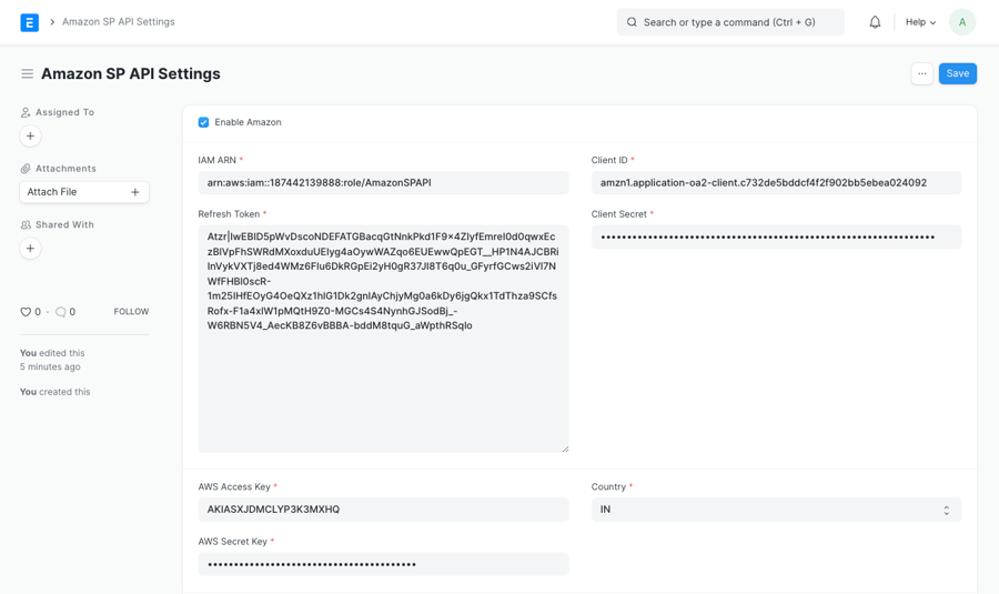 Thiết lập thông tin đăng nhập