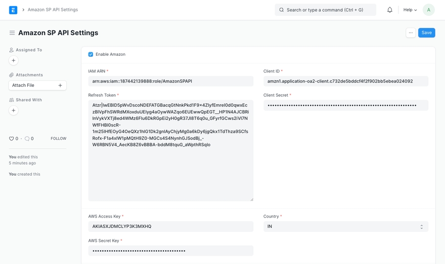Thiết lập thông tin đăng nhập