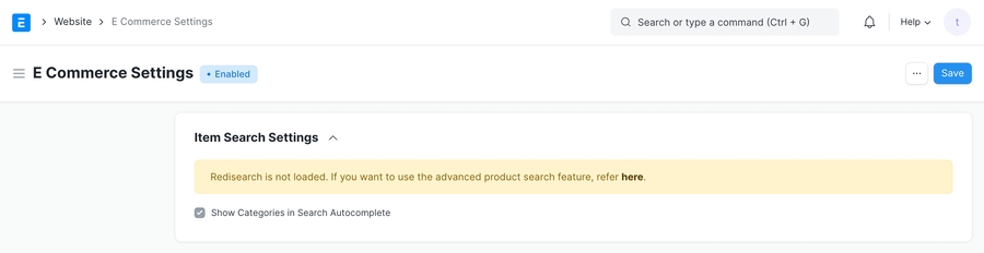 Cài đặt tìm kiếm mục không có RediSearch