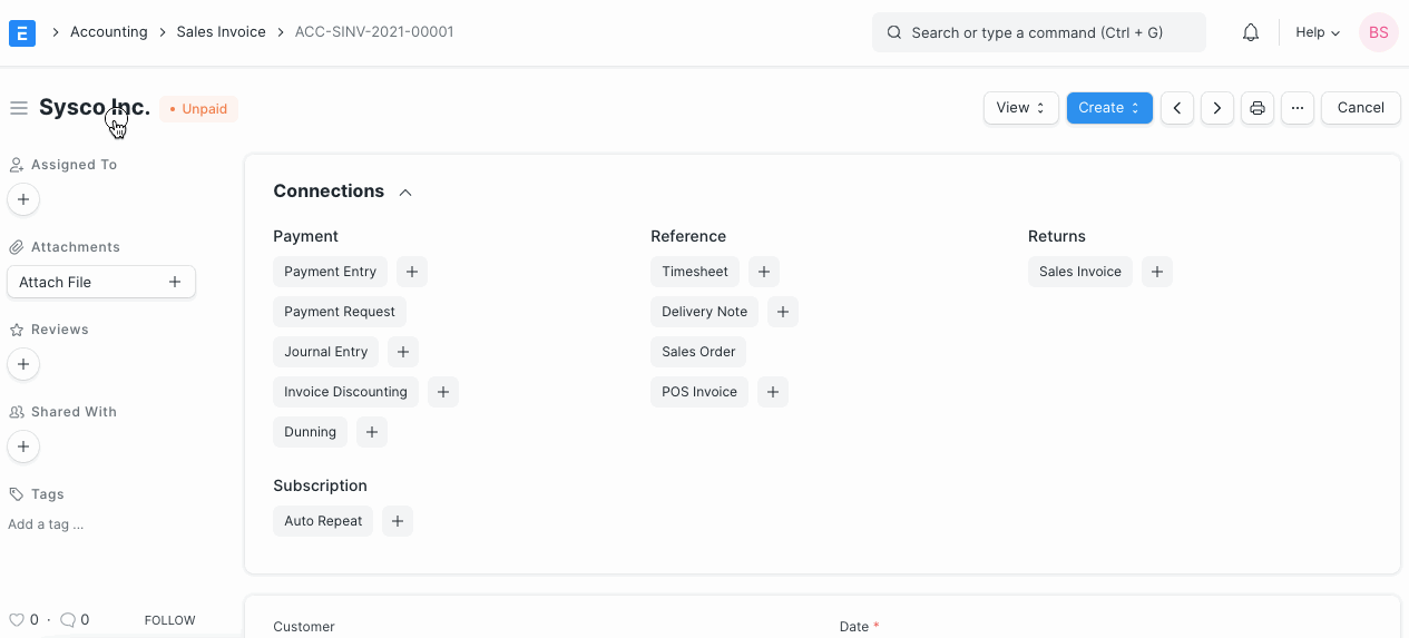 Mục nhập thanh toán từ SO