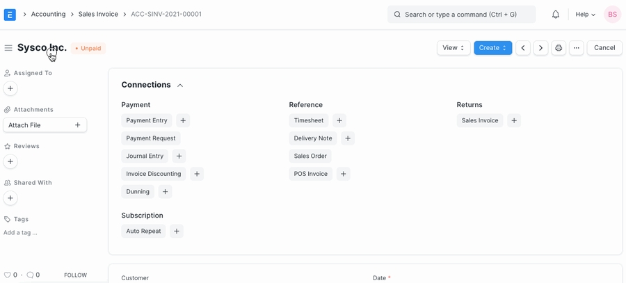 Mục nhập thanh toán từ SO