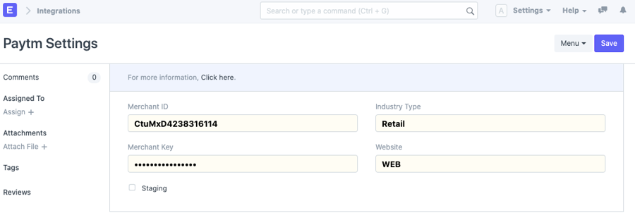 Cài đặt Razorpay