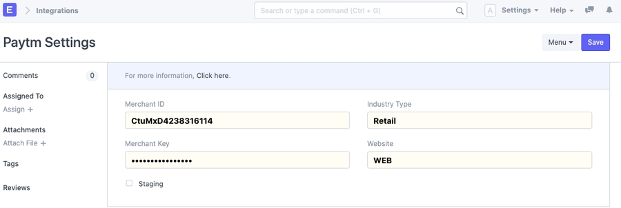 Cài đặt Razorpay