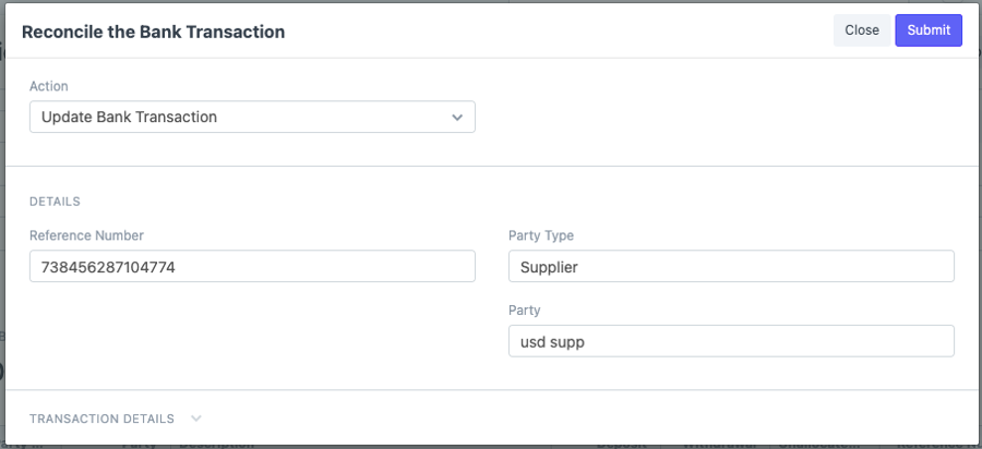 Đối chiếu các giao dịch ngân hàng