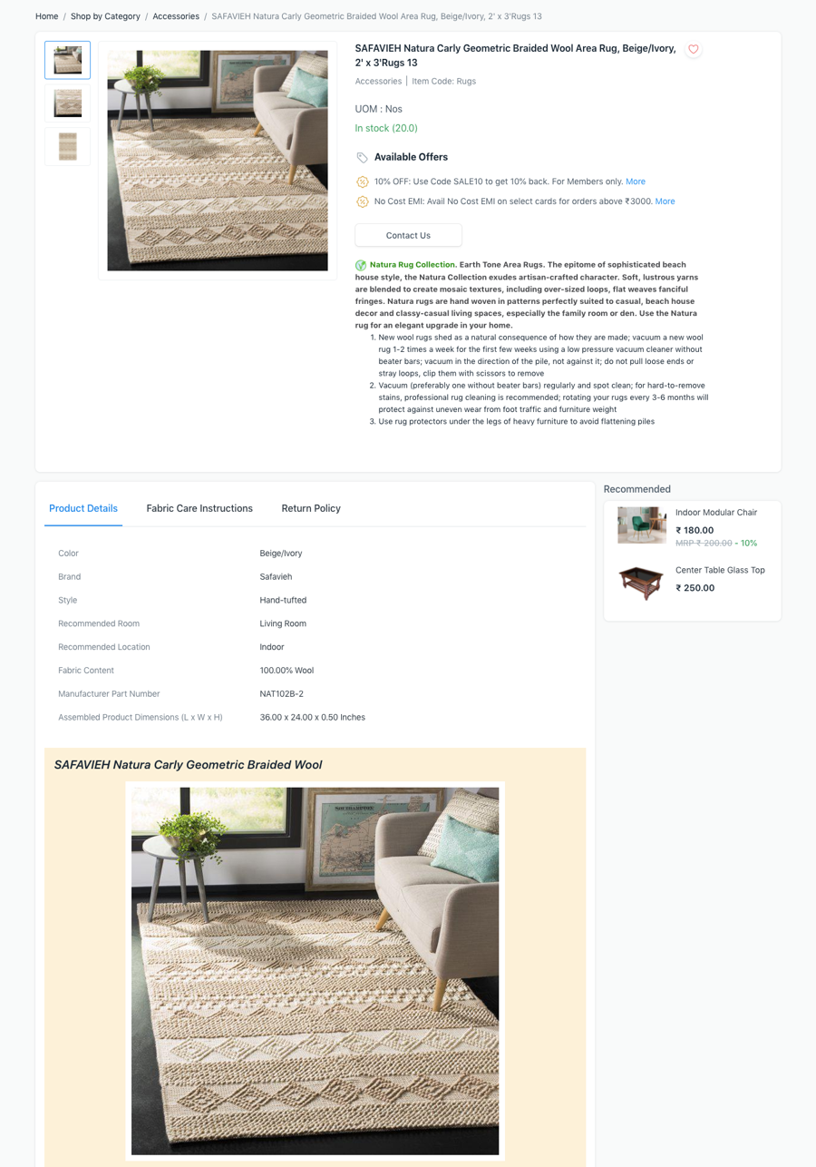 Hiển thị nâng cao mục trang web