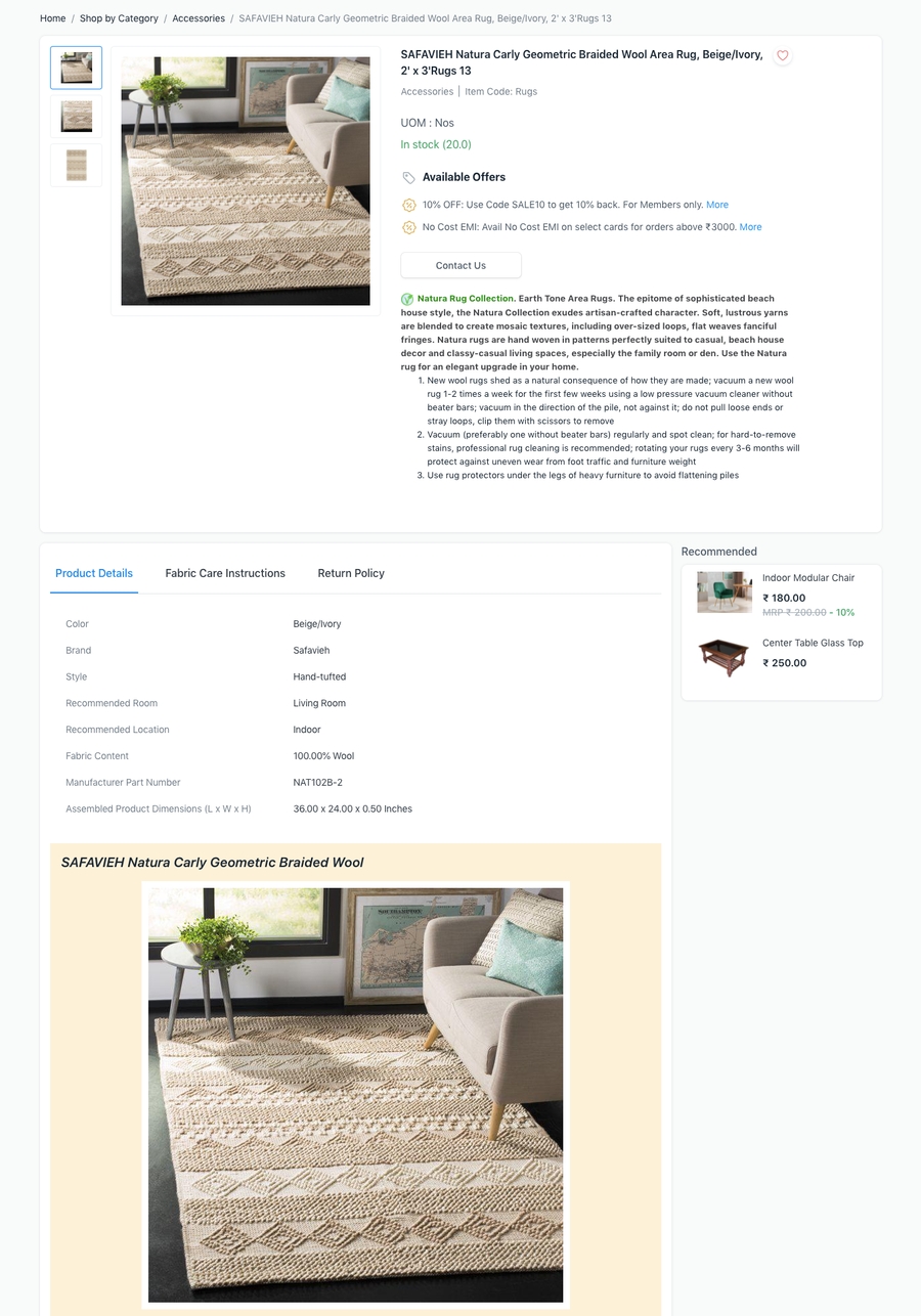 Hiển thị nâng cao mục trang web